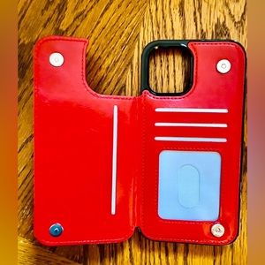 Red Leather Phone Case